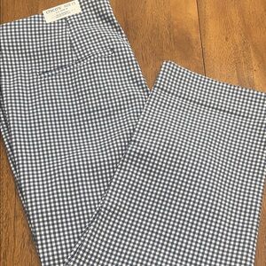 NWT Chico's Blue and White Checkered Crops Juliet Slim Leg Sz 1.5 10 So Slimming